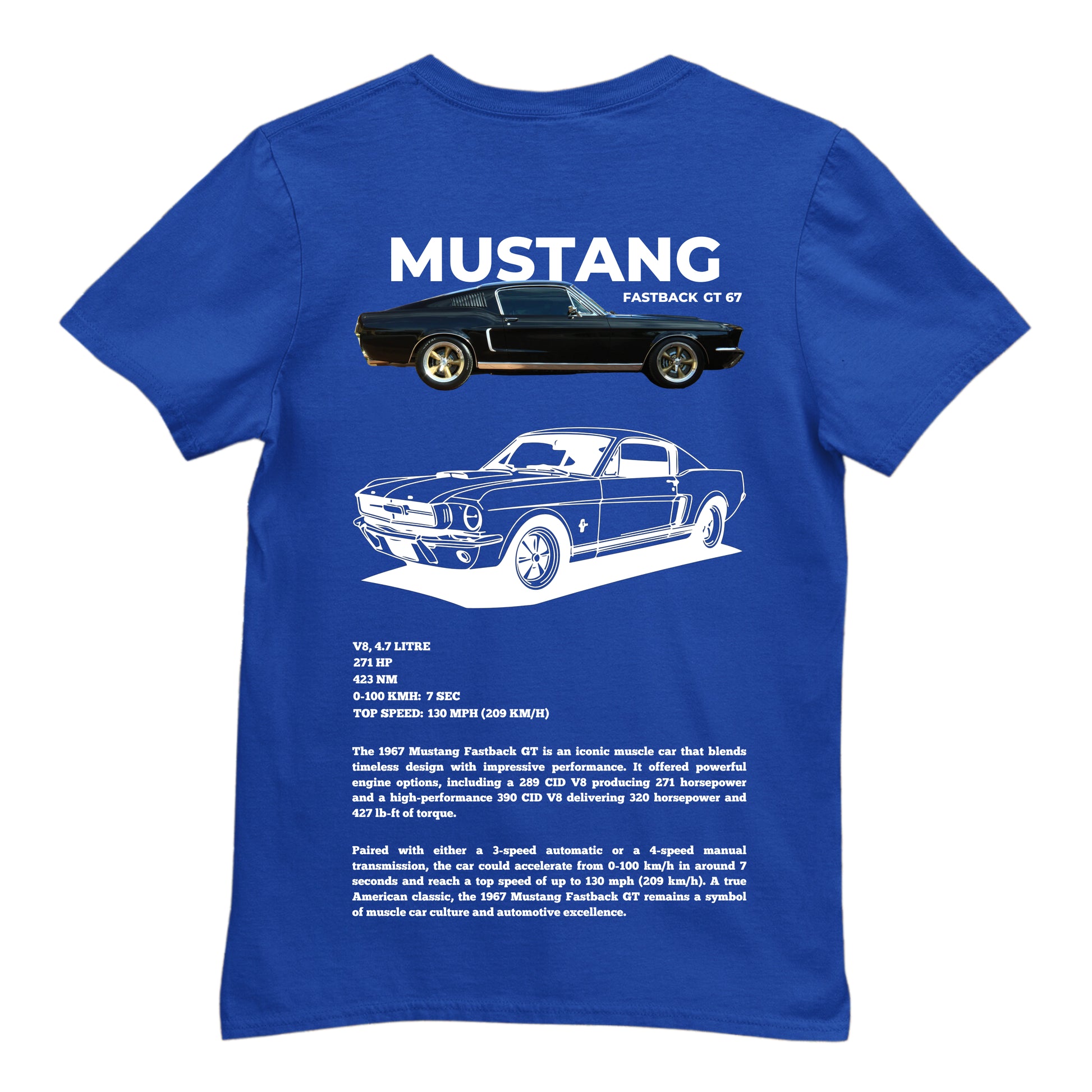 orion-bloom-cars-mustang-fastback-gt67-t-shirt-indigo-arka